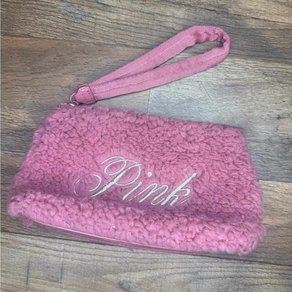 Pink Victoria’s Secret Cosmetic Fleece Bag